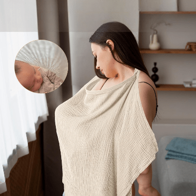 Cape d'allaitement - BreastfeedingCover™ - Khaki - Le Temple des Mamans
