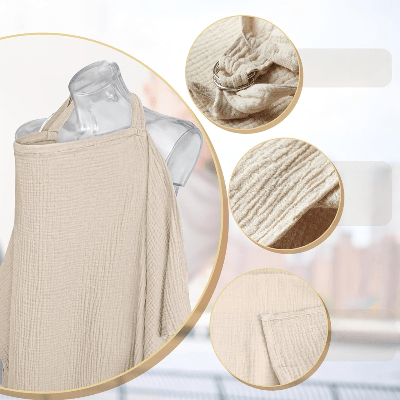 Cape d'allaitement - BreastfeedingCover™ - Khaki - Le Temple des Mamans